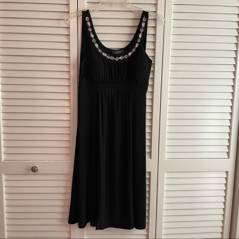 Little black dress with rhinestone/sequin detail